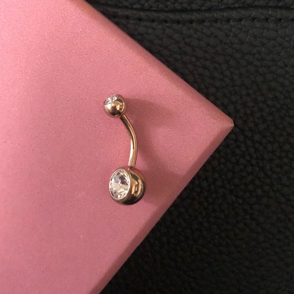 ⭐️3/$15 New! Gold navel belly ring 14 gauge - Picture 9 of 11